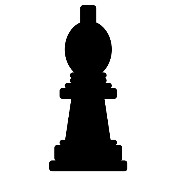 Chesspiece bishop silhouette vector image