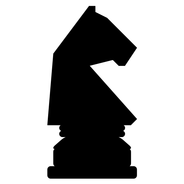 Chesspiece knight silhouette vector image