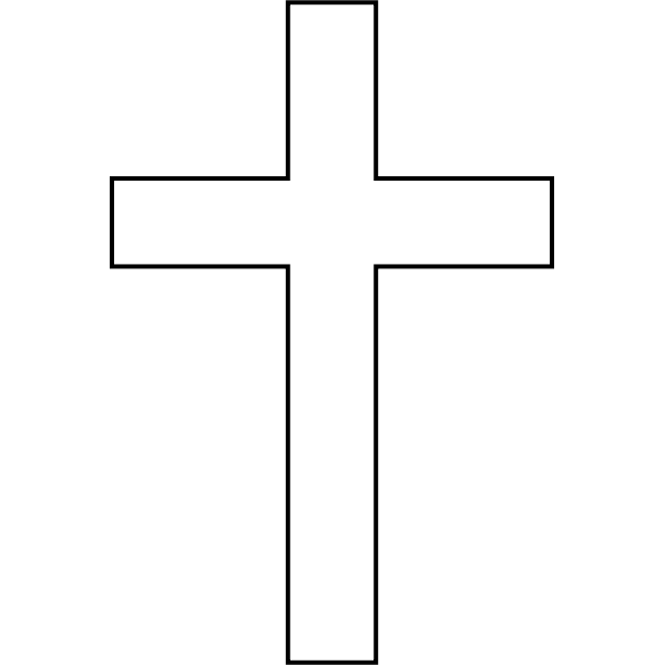 Vector image of white cross