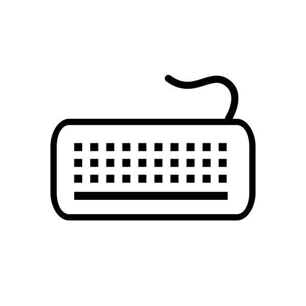Vector image of a computer keyboard icon