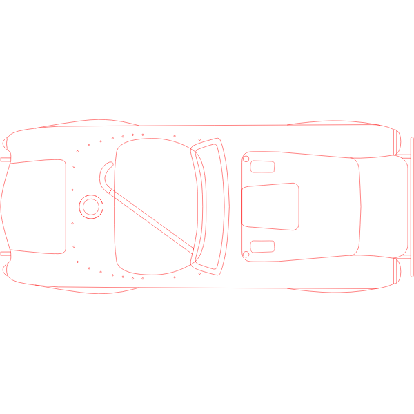 Contour vector graphics of a car