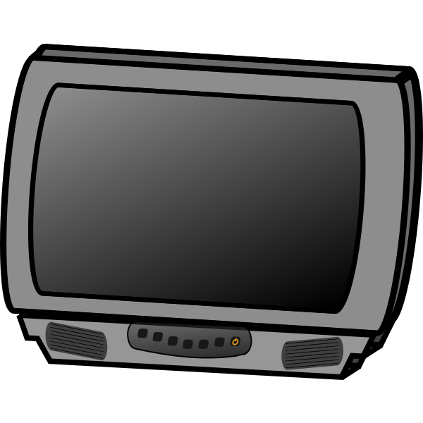 Television receiver vector drawing