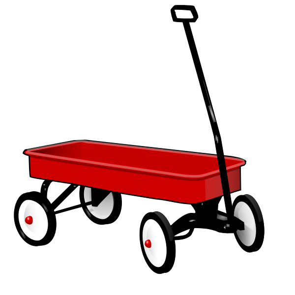 Toy wagon vector illustration