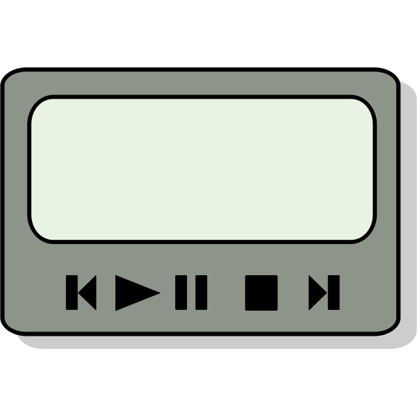 Vector image of zinf audio player