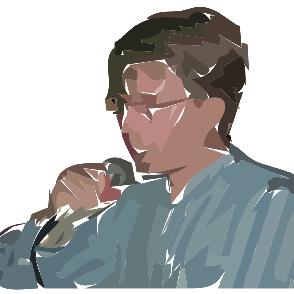 A man singing vector graphics
