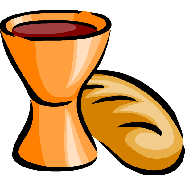 Bread and wine vector image