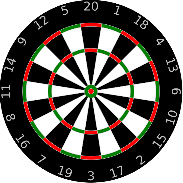 Vector illustration of dartboard