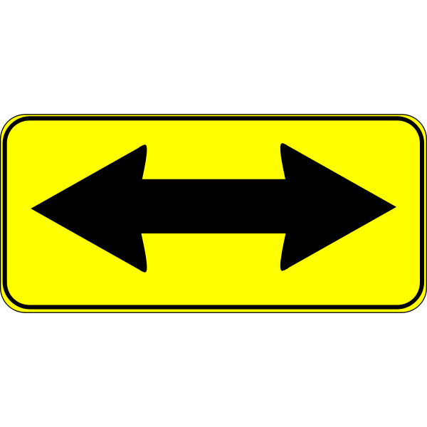 Two way traffic sign vector illustration