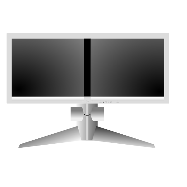 Dual monitor vector image