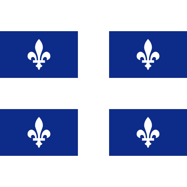 Vector flag of Quebec