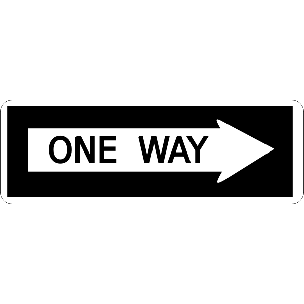 One way traffic sign vector image | Free SVG