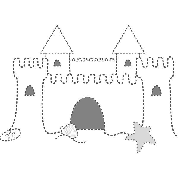Sand castle vector image