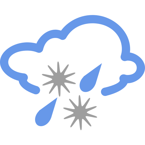 Ice rain weather symbol vector image