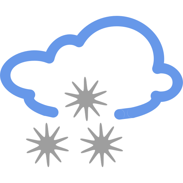 Icy rain weather symbol vector image