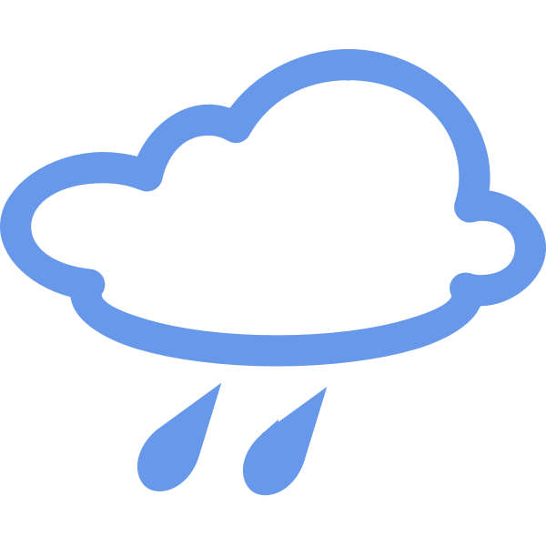 Rain weather symbol vector image
