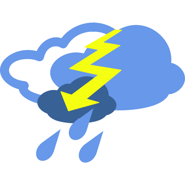 Thunderstorm weather symbol vector image