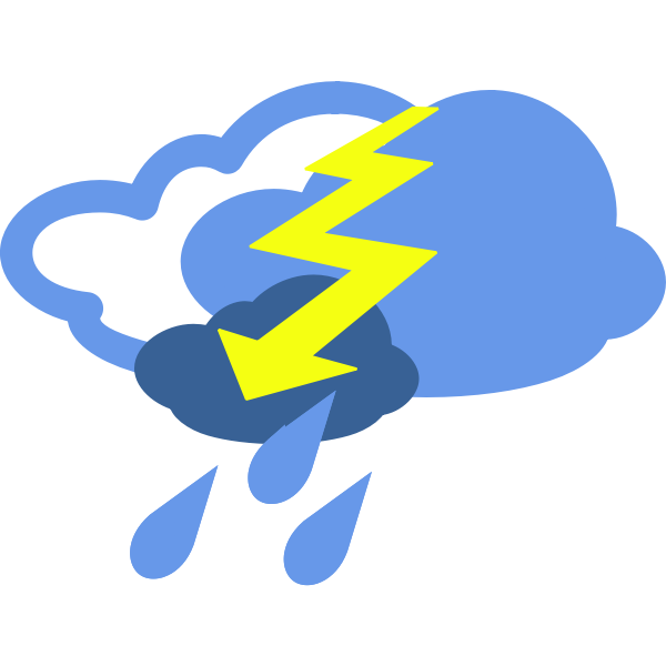 Thunderstorm Weather Symbol Vector Image Free SVG