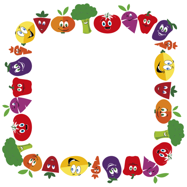 Anthropomorphic Fruits And Vegetables Frame