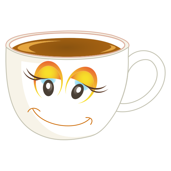 Smiling coffee cup
