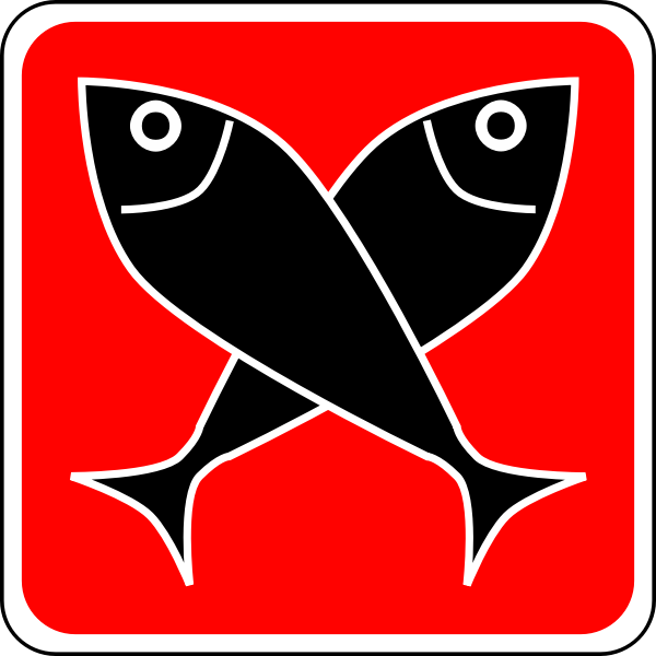 Apostle Andrew fish symbol vector illustration
