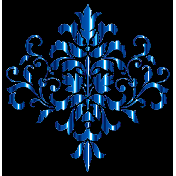 Aquamarine Damask Design