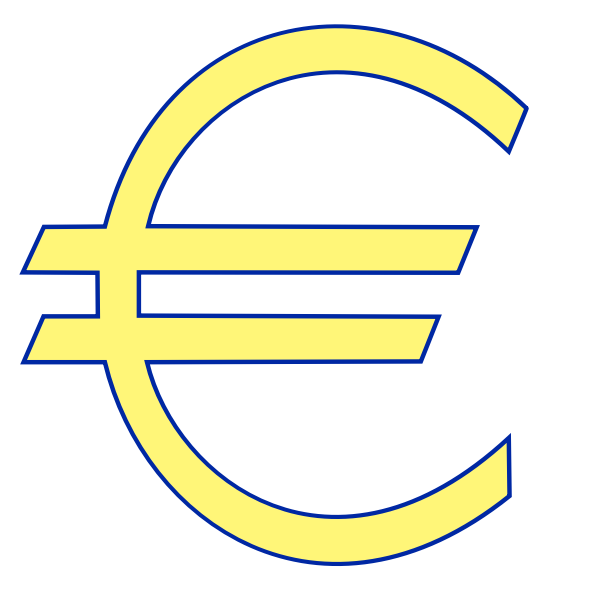 Money euro symbol vector