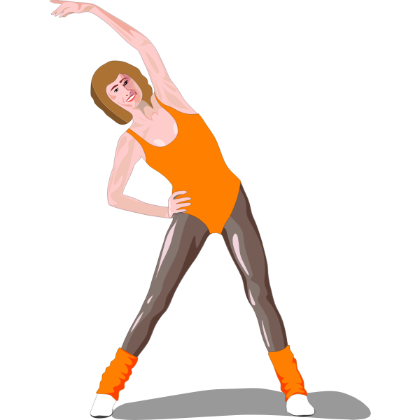 Color vector image of a fitness girl