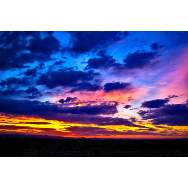 Low Poly Oceanscape Sunset Free Svg