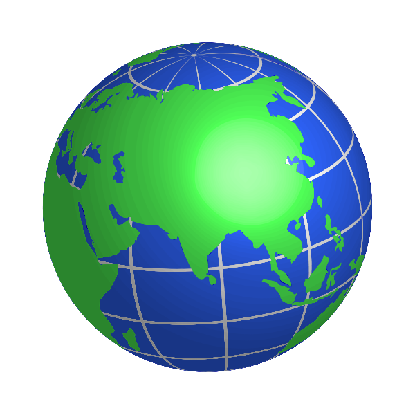 Asia world globe vector image