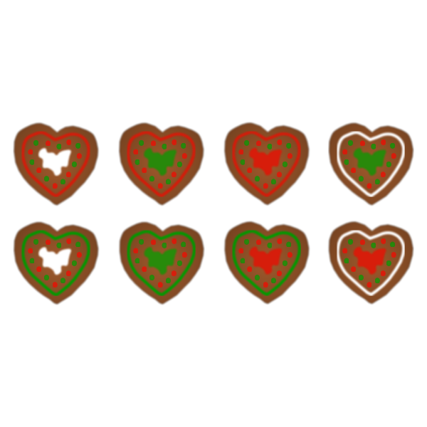 Gingerbread heart cookies