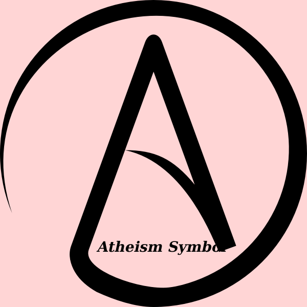 Atheist sign vector drawing