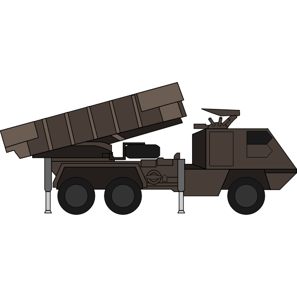 Army truck with weapon