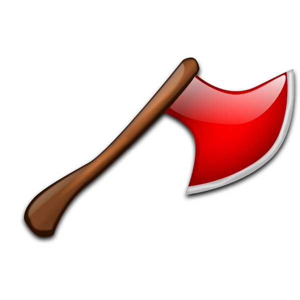 Red axe vector drawing