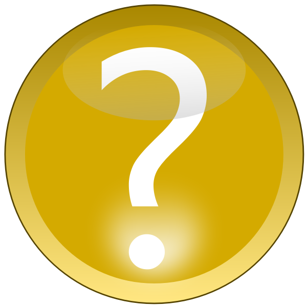 Yellow question mark sign vector image