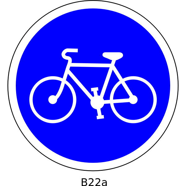 Bicycles only road sign vector image