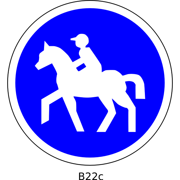 Horsedrivers only traffic sign vector image