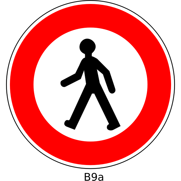 No walking road sign vector image