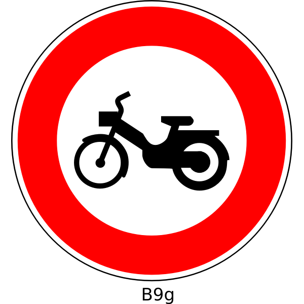 No mopeds road sign vector image