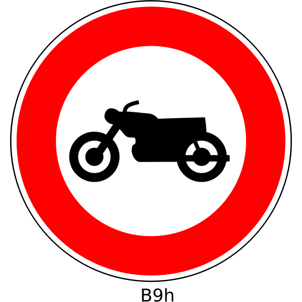No motorcycles road sign vector image