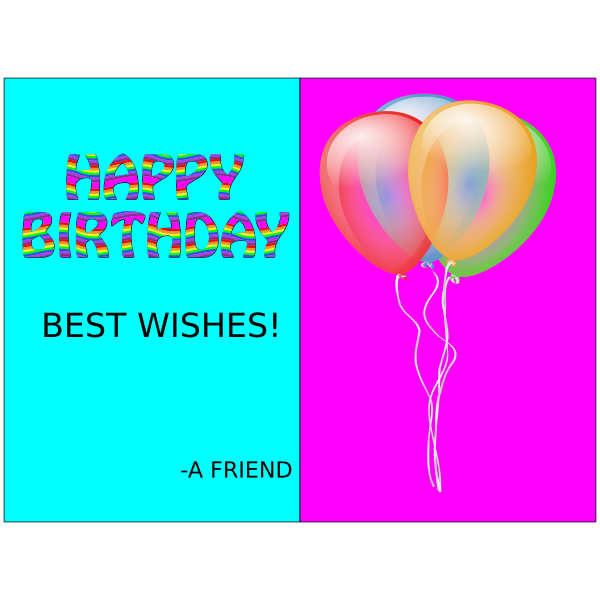 Download Best birthday wishes on a card | Free SVG