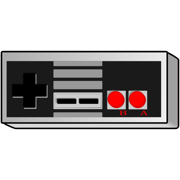 Old school game controller vector graphics
