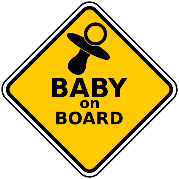 Baby on board sign vector image | Free SVG