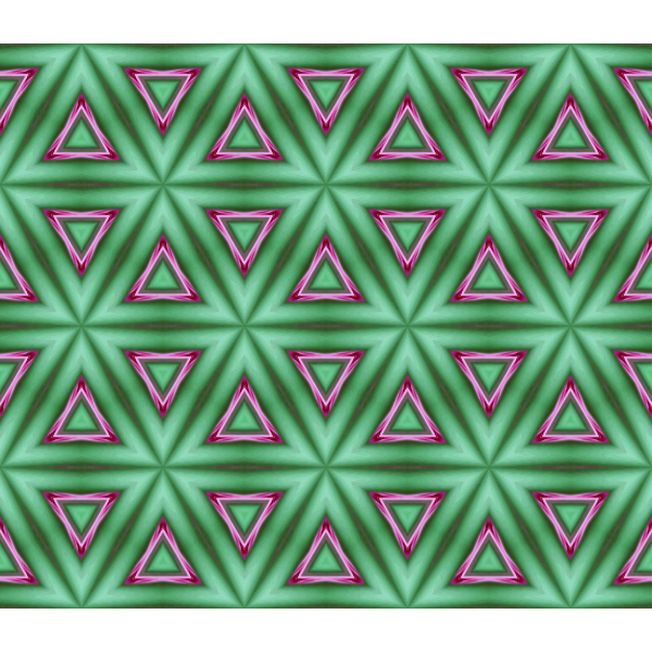 Green wallpaper with pink triangles