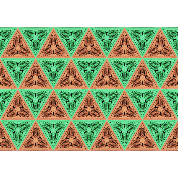 Background pattern in green and orange