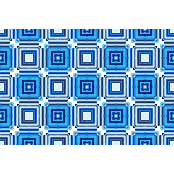 Blue tiles in a pattern