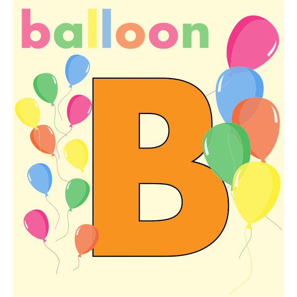Balloons with B letter