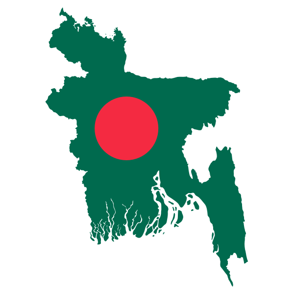 Bangladesh Map Flag | Free SVG