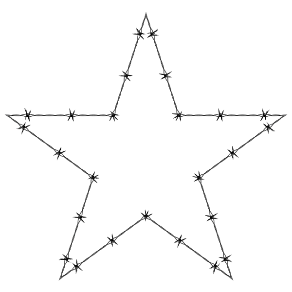 Barbed Wire Star