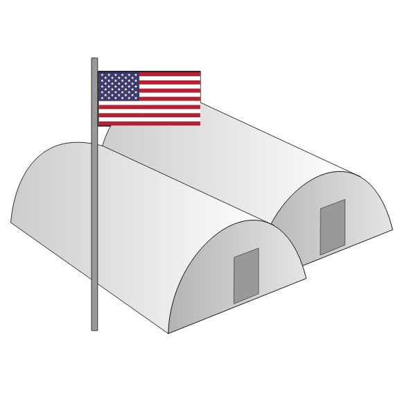 Barracks vector image