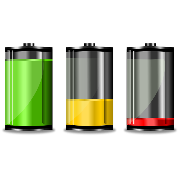 Three battery levels